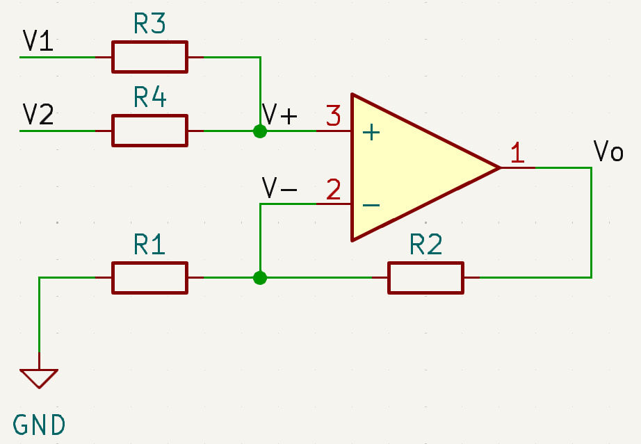 オペアンプを用いた加算回路