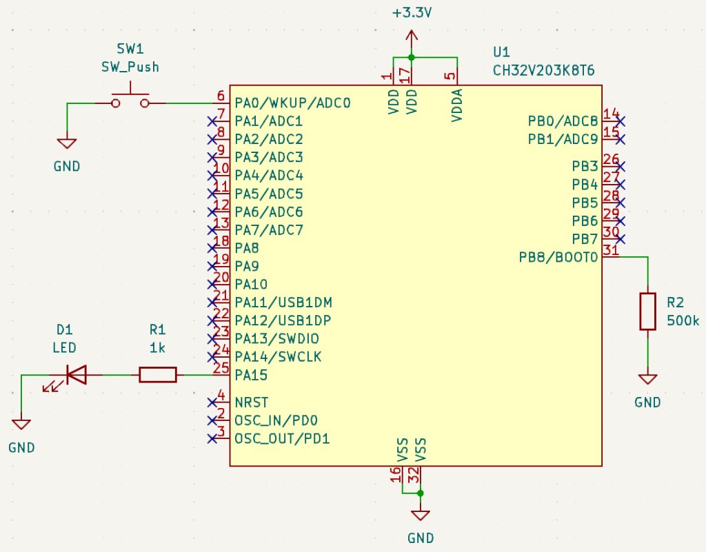 CH32V203K8T6_スイッチ入力