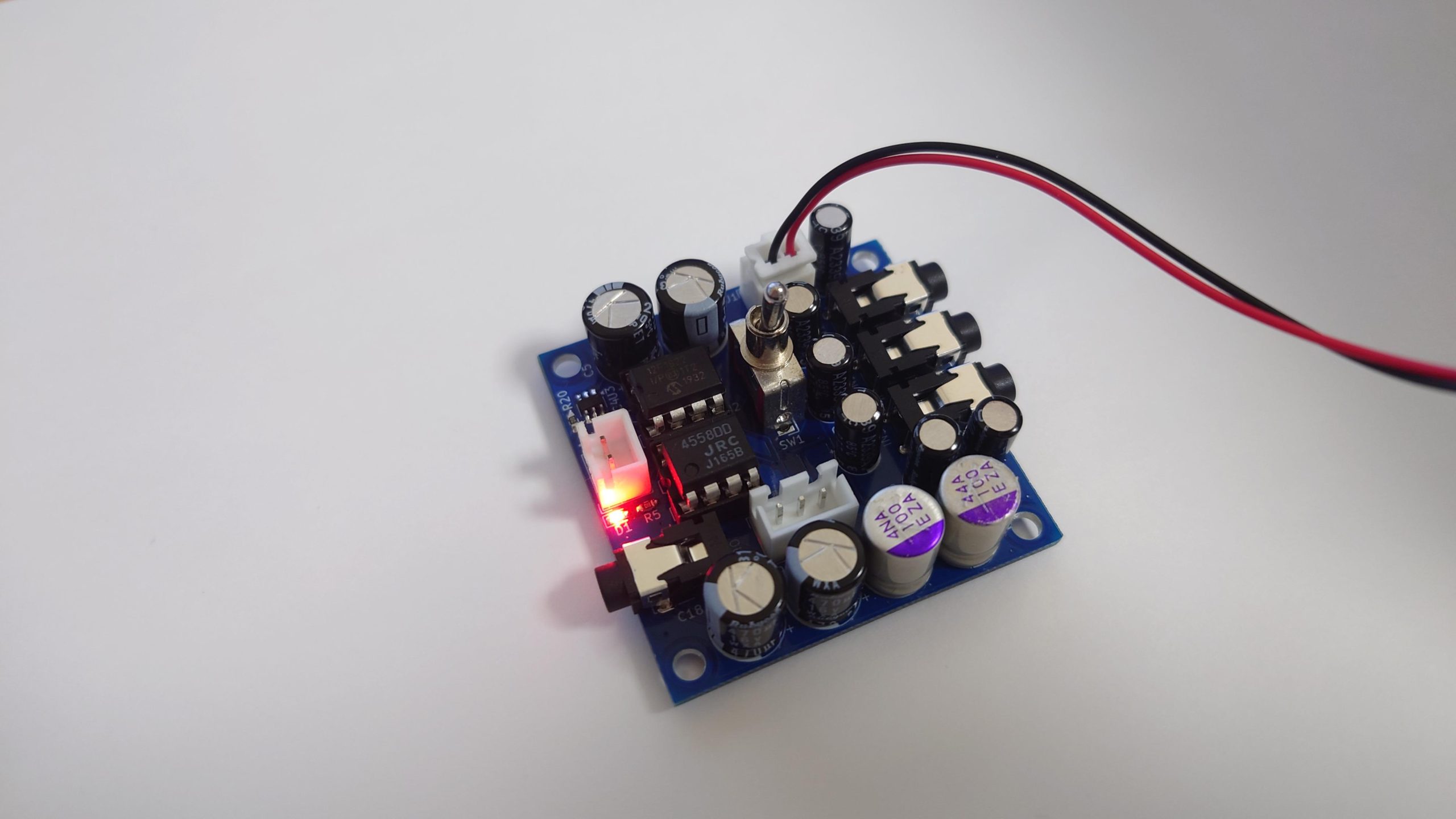 今回作ったオーディオミキサー回路