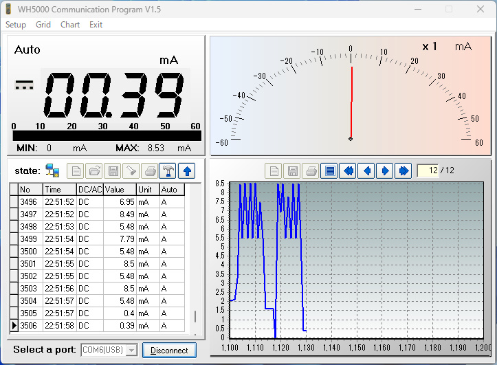 Standbyモードになっている様子