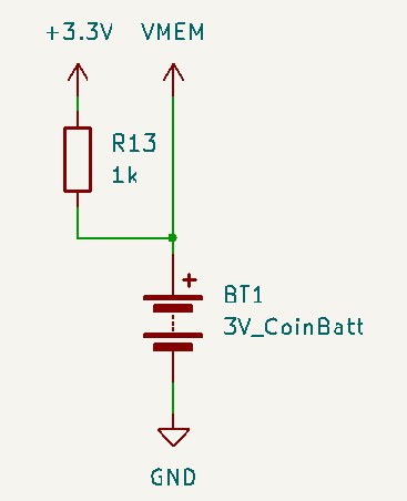 3.3V電源に抵抗を挟んで、スーパーキャパシタを充放電する回路
